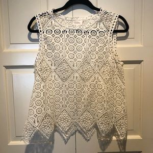 LAST CALL: Sleeveless Anthropologie lace top